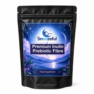 Snoozeful Premium Inulin Prebiotic Fibre black pouch